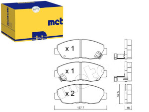 Klocki Hamulcowe Honda Accord 90-93 Metelli
