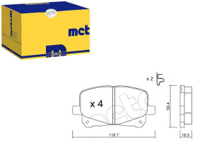 Klocki Hamulcowe Toyota Previa 00-03 Metelli