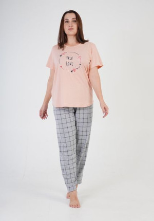 Piżama Damska Vienetta bawełniana +Size 2XL plus size