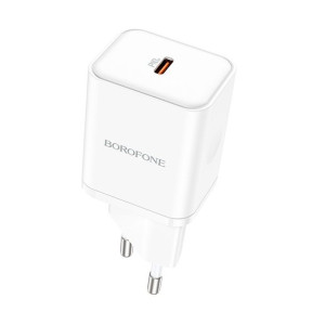 Borofone Ładowarka Sieciowa Bn6 Field - Typ C - Qc 3.0 Pd 20w Biała