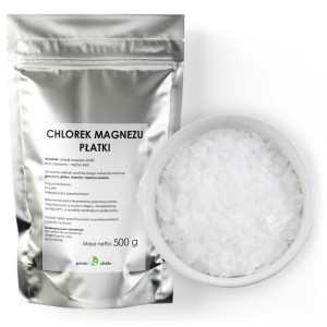 CHLOREK MAGNEZU płatki chlorek magnezu w płatkach- 500g