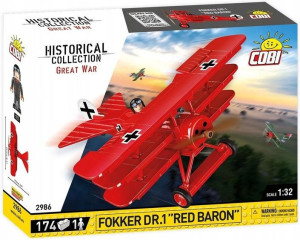 Cobi 2986 Samolot Fokker Dr.1 Red Baron