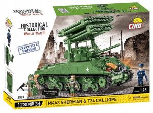 Cobi 2569 Wwii Czołg Sherman M4a3 + Wyrzutnia T34