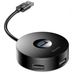 Hub 4w1 Usb Do Usb 3.0 + 3x Usb 2.0 Baseus 15cm (czarny)