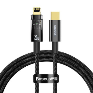 Kabel Usb-c Do Lightning Baseus Explorer, 20w, 1m (czarny)