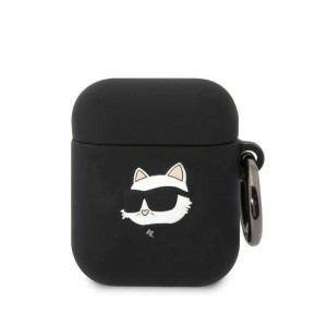 Etui Apple Airpods Karl Lagerfeld Silicone Choupette Head 3d Czarne