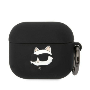 Etui Apple Airpods 3 Karl Lagerfeld Silicone Choupette Head 3d Czarne