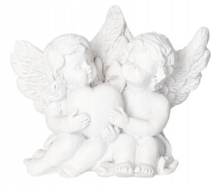Anioł Aniołek Gipsowy Figurka 4cm Para Ozdoba