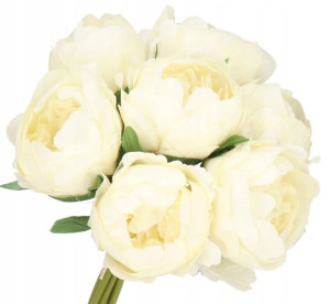 Sztuczne Kwiaty Bukiet Peonia Piwonia 7szt 26cm