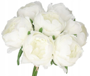 Sztuczne Kwiaty Bukiet Peonia Piwonia 7szt 26cm