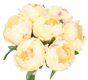 Sztuczne Kwiaty Bukiet Peonia Piwonia 7szt 26cm