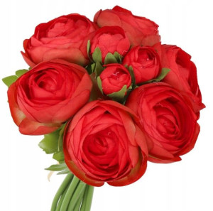Peonia Piwonia Bukiet Sztuczne Kwiaty 24 Cm 9 Gał