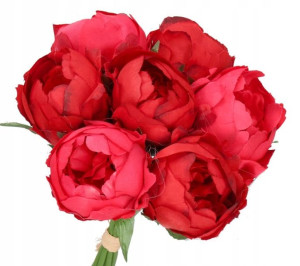 Sztuczne Kwiaty Bukiet Peonia Piwonia 7szt 26cm