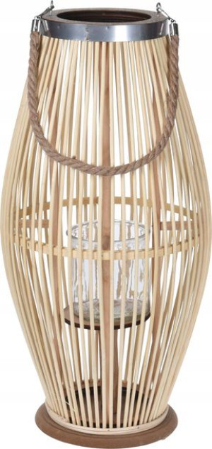 Lampion Bambusowy Rattanowy Latarnia 85 Cm