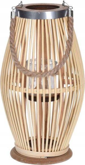 Lampion Bambusowy Rattanowy Latarnia 60 Cm