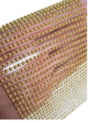Dżety Pół Perełki Złote 3 Mm 1500 Szt Perełki