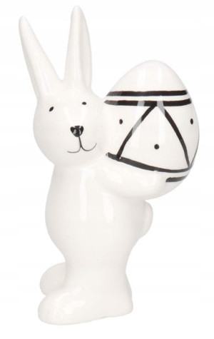 Zając Zajączek Ceramiczny Jajko Figurka Do Stroika