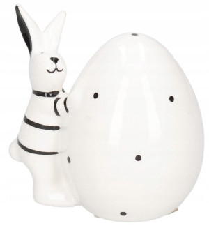 Zając Zajączek Ceramiczny Jajko Figurka Do Stroika