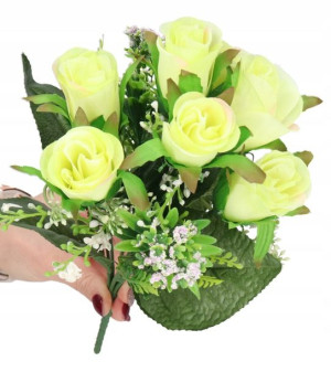 Sztuczne Kwiaty Róża Róże Bukiet Róż 30cm