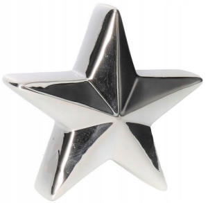 Gwiazdka Gwiazda Ceramiczna Srebrna Do Stroika11cm