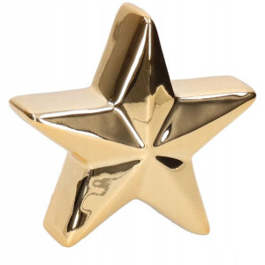 Gwiazdka Gwiazda Ceramiczna Złota Do Stroika11cm