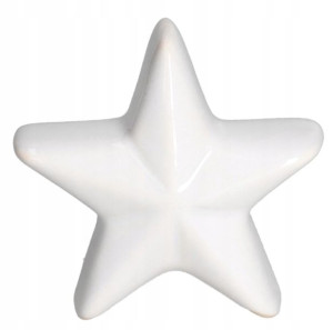 Gwiazdka Gwiazda Ceramiczna Biała Do Stroika 8 Cm