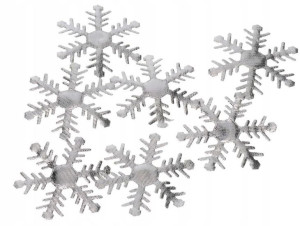 Gwiazdki Śnieżynki Materiałowe Na Przylepcu 6 Cm