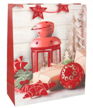 Torebka Papierowa Świąteczna Torba Na Prezent 32cm