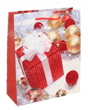 Torebka Papierowa Świąteczna Torba Na Prezent 23cm