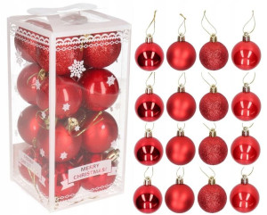 Bombki Plastikowe Na Choinkę Stroik 16szt 4 Cm