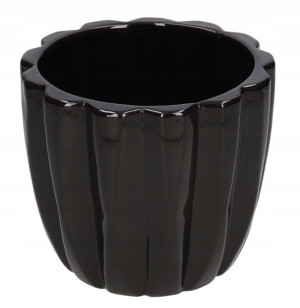 Doniczka Osłonka Doniczka Ceramiczna Czarna