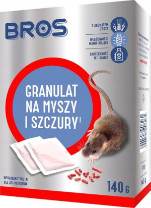 Granulat Na Myszy I Szczury 140g 7 Saszetek Bros