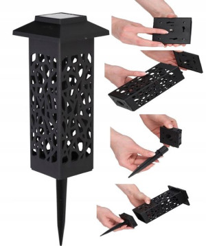 Lampa Lampka Ogrodowa Solarna Domek Led Daszek