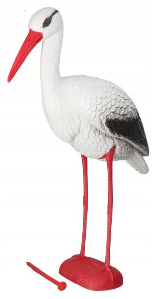 Bocian Stojący Duży Jak Żywy Figurka Ogrodowa 76cm