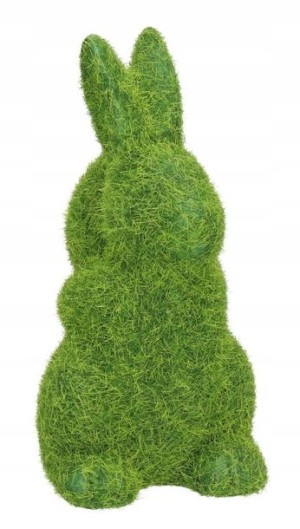 Zając Zajączek Wielkanocny Ceramiczny Flokowany