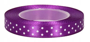 Wstążka Taśiemka Satynowa W Kropki 1,2cm 18m