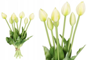 Tulipany Bukiet Tulipanów Kwiaty Gumowe 42cm 7gał