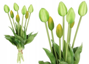 Tulipany Bukiet Tulipanów Kwiaty Gumowe 42cm 7gał