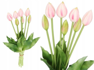 Tulipany Bukiet Tulipanów Kwiaty Gumowe 42cm 7gał