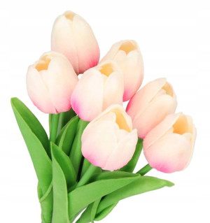 Tulipany Bukiet Tulipanów Kwiaty Gumowe 7gał 34cm
