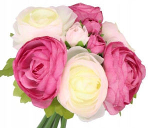 Peonia Piwonia Bukiet Sztuczne Kwiaty 24 Cm 9 Gał