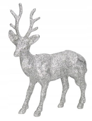 Renifer Z Brokatm Figurka Do Postawienia 16,5 Cm