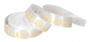 Wstążka Tasiemka Satynowa Świąteczna 25mm 22m