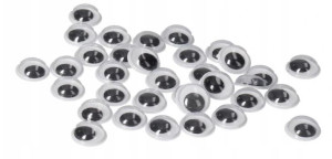Oczy Samoprzylepne 12mm 80szt Ozdoba