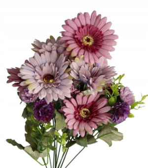 Margaretki Gerbera Bukiet Duży Sztuczne Kwiaty48cm