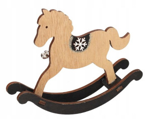 Konik Na Biegunach Figurka Ozdoba Stroik 18cm