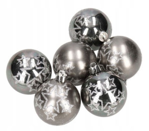 Bombki Plastikowe Na Choinkę Stroik 6 Szt 6 Cm