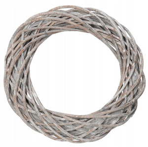Wianek Wiklinowy Szary 25cm Wiklina Gruby