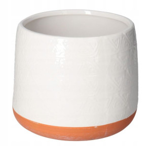 Doniczka Osłonka Ceramiczna 12,5 Cm Biała Ozdoba