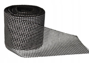 Taśma Cyrkonie Pas Diamentowy 9,1m X12cm Srebrna